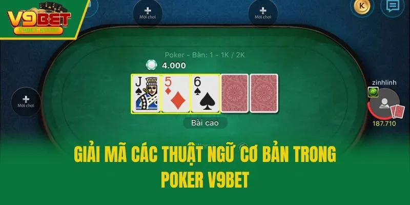 Giải mã các thuật ngữ cơ bản trong poker V9bet